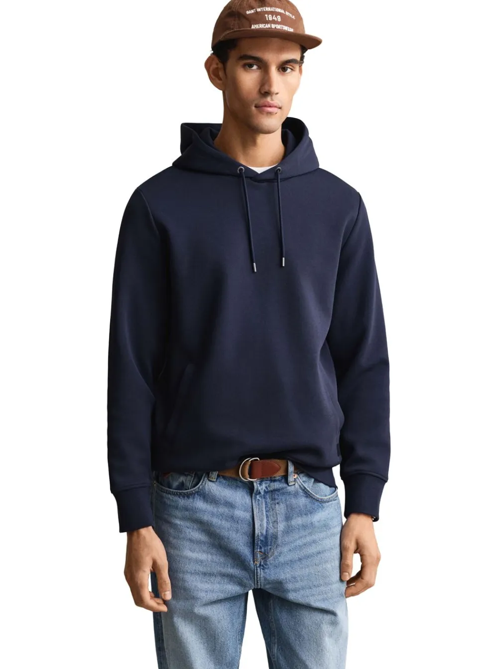 Online GANT INTERLOCK HOODIE HERR