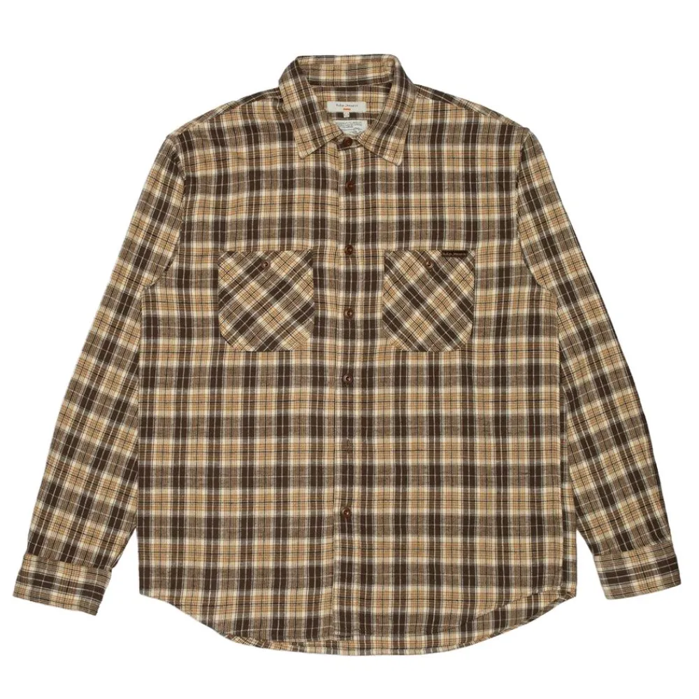 New Nudie Jeans Julian Worker Shirt Check herr