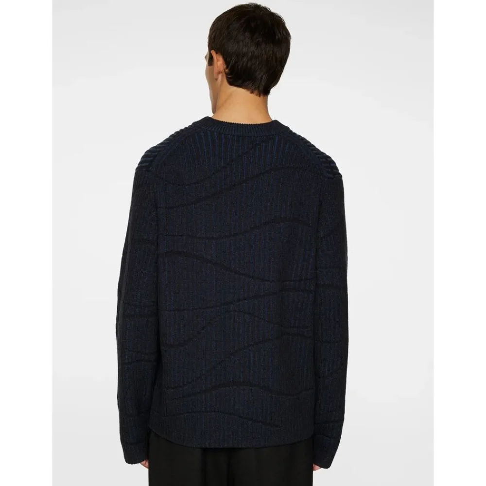 Clearance J.Lindeberg Ken Resonance Jacquard Crew Herr