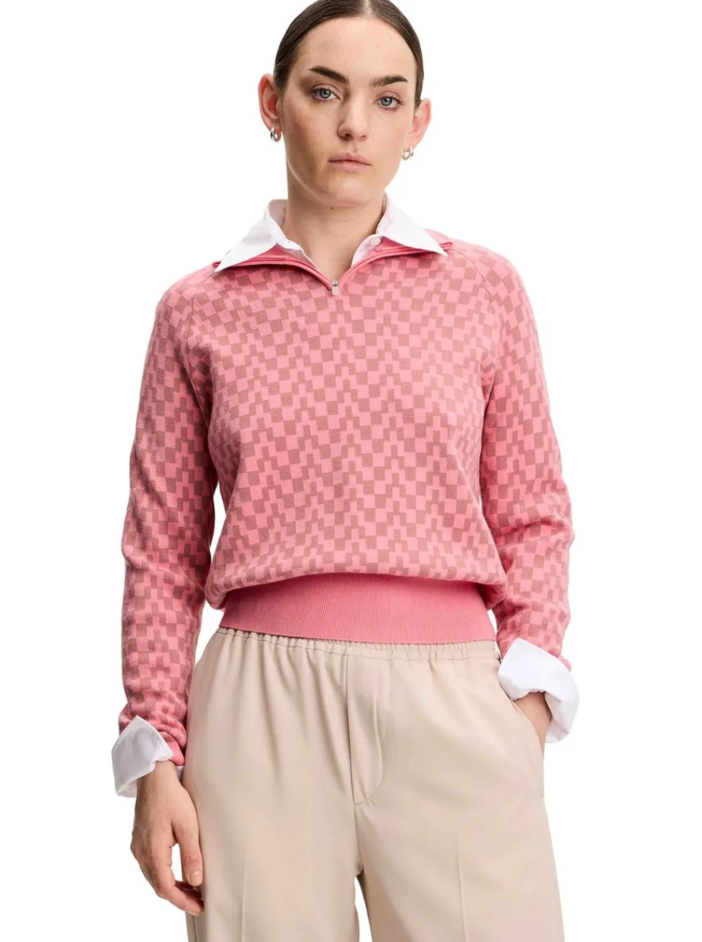 Allt Inom Golf|Golftröjor | J.Lindeberg Kerla Knitted Zip weater Da