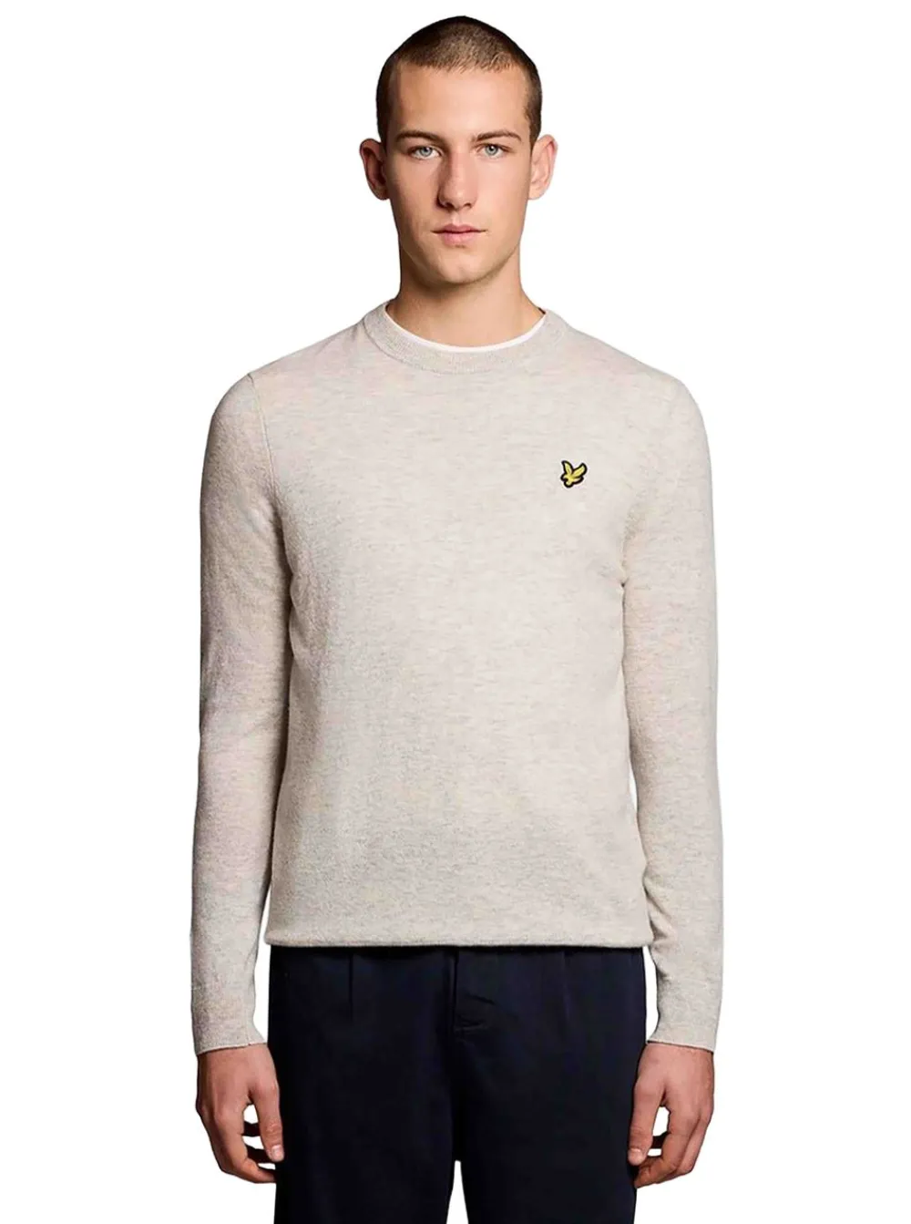 Hot Lyle & Scott Lambswool Blend Crew Neck Jumper Herr