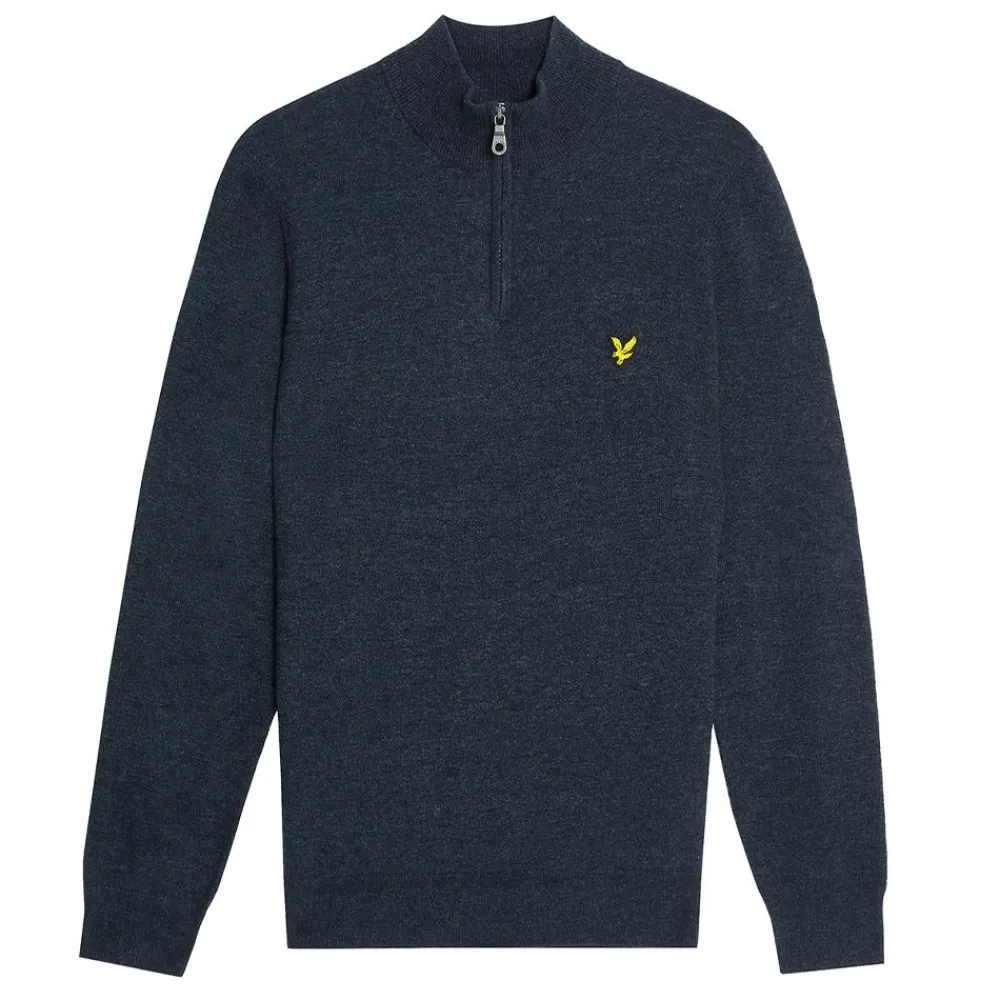 Allt Under Överdelar | Lyle & Scott Lambswool Blend Quarter Zip Jumper herr