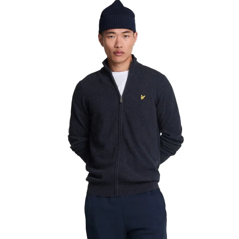Lyle & Scott Lambswool Blend Zip Through Cardigan Herr