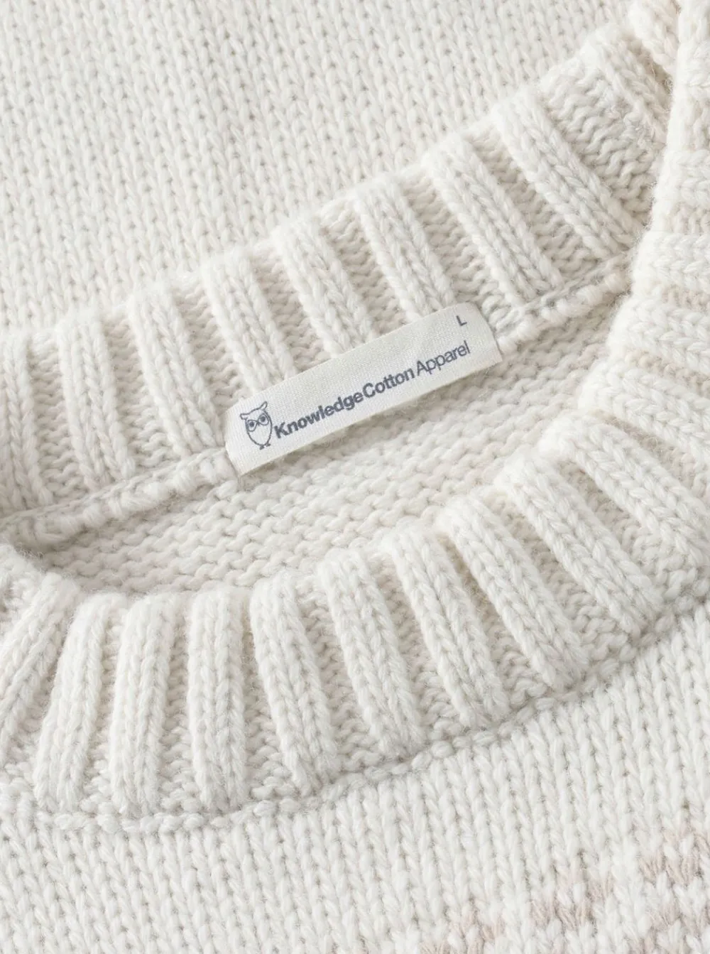 Online Knowledge Cotton Lambswool Crew Neck Knit RWS herr
