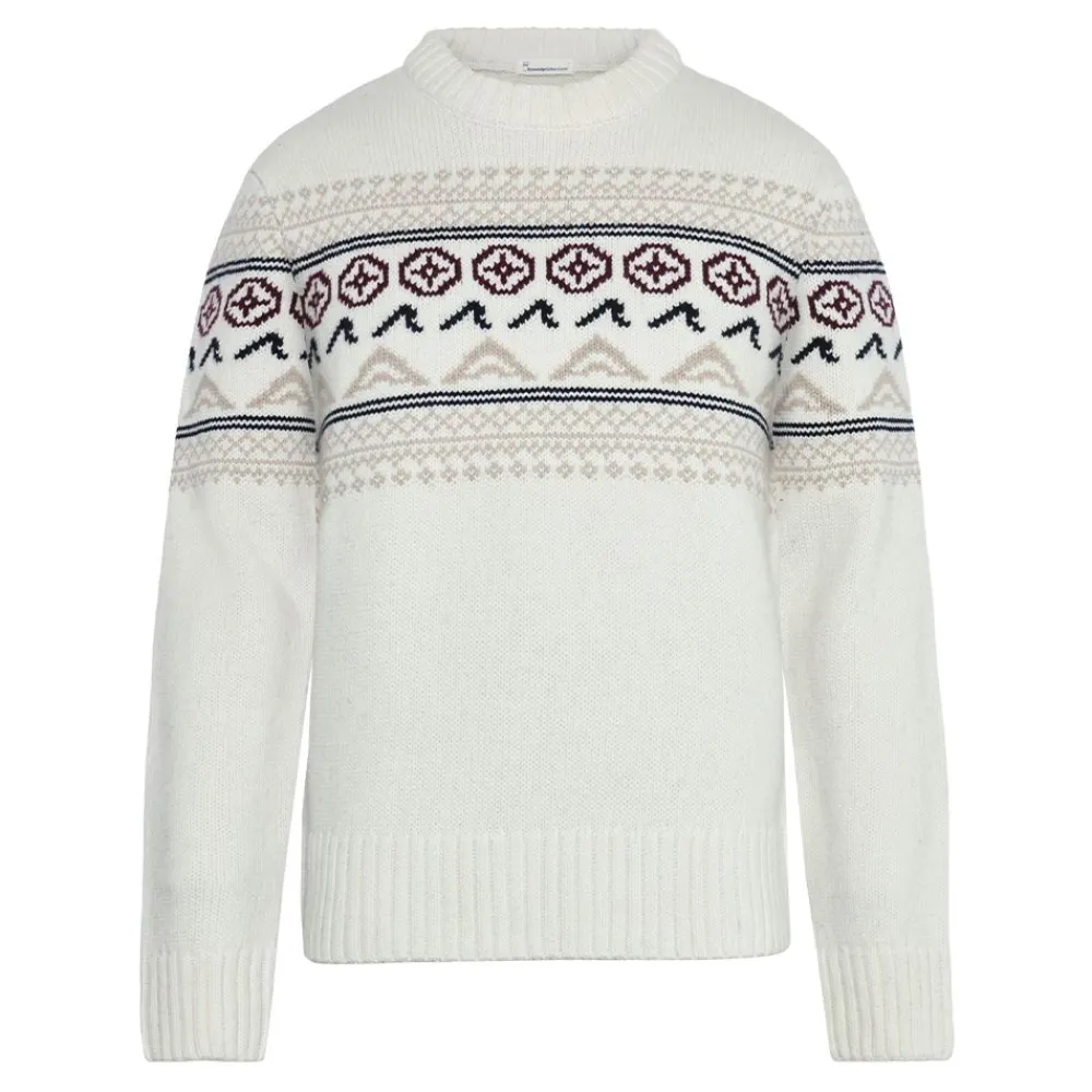 Online Knowledge Cotton Lambswool Crew Neck Knit RWS herr