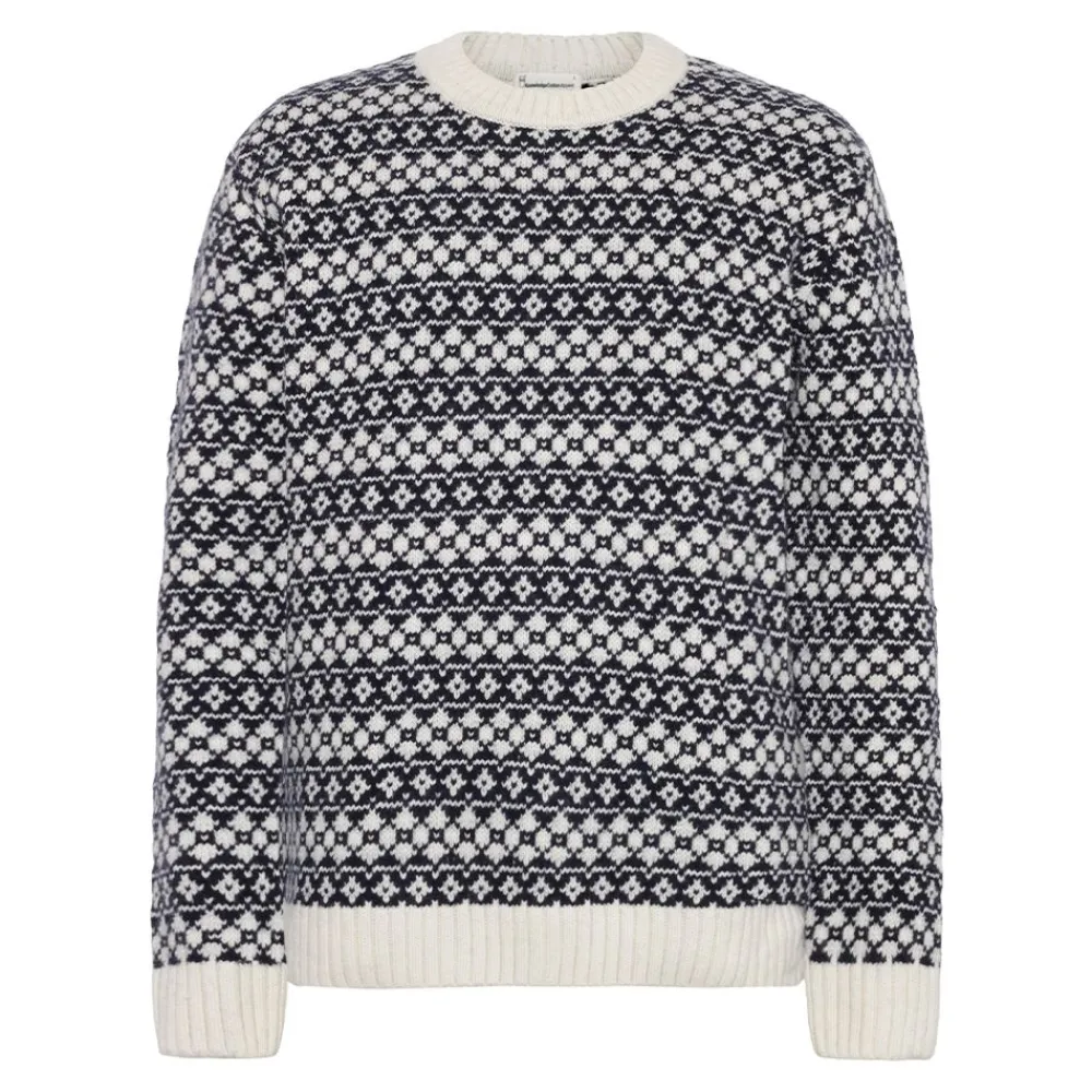 Allt Under Överdelar | Knowledge Cotton ambswoo Crew Neck Knit RWS herr