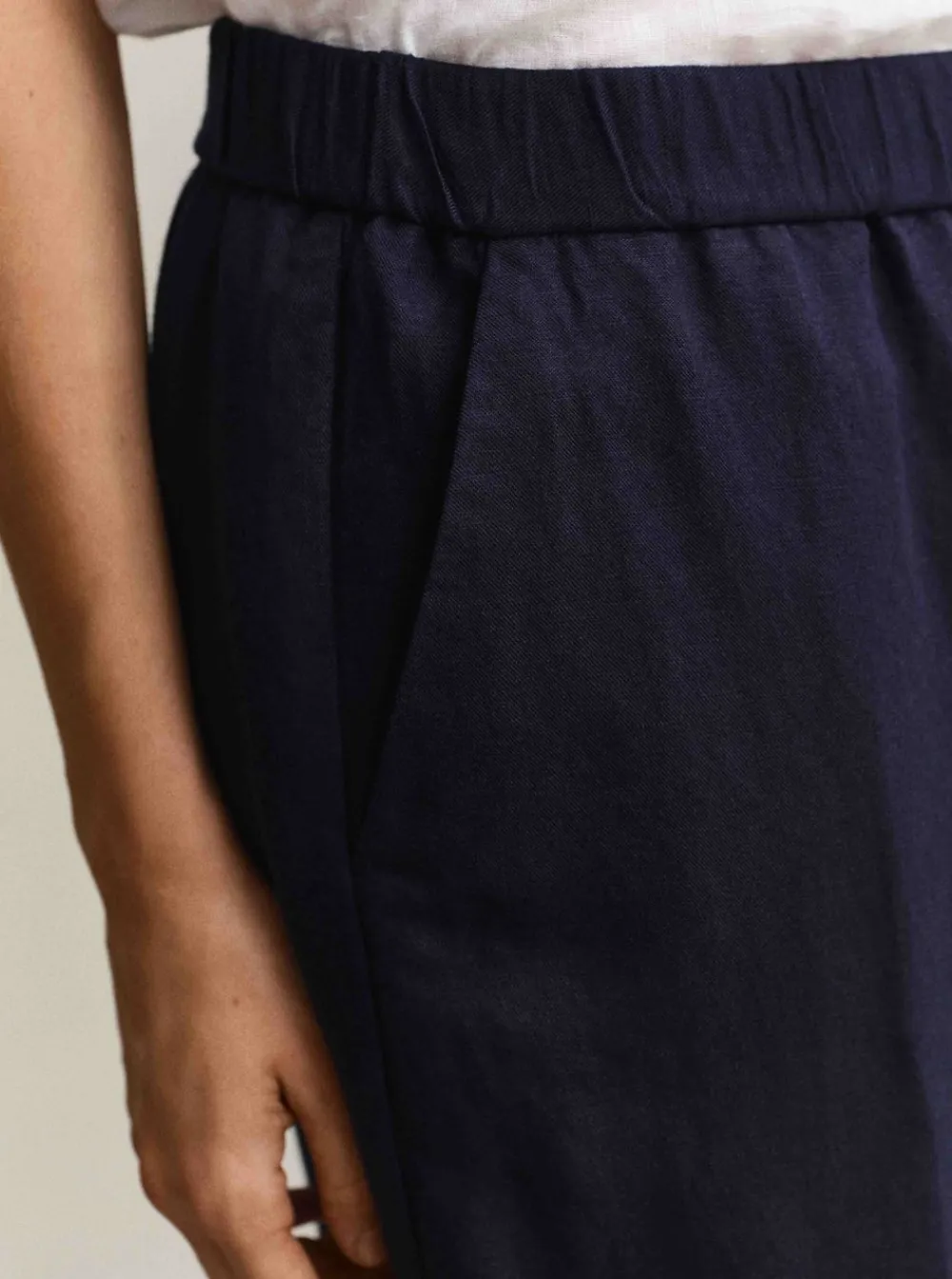 Allt Under Linnekläder|Allt Under Nederdelar | GANT LINEN BLEND PULL ON PANTS DAM