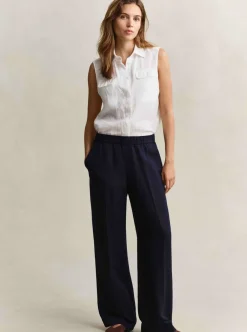 Allt Under Linnekläder|Allt Under Nederdelar | GANT LINEN BLEND PULL ON PANTS DAM
