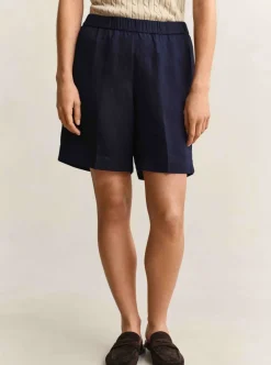Allt Under Linnekläder|Linneshorts | GANT LINEN BLEND PULL ON SHORTS DAM