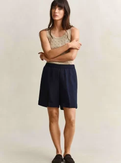 Allt Under Linnekläder|Linneshorts | GANT LINEN BLEND PULL ON SHORTS DAM