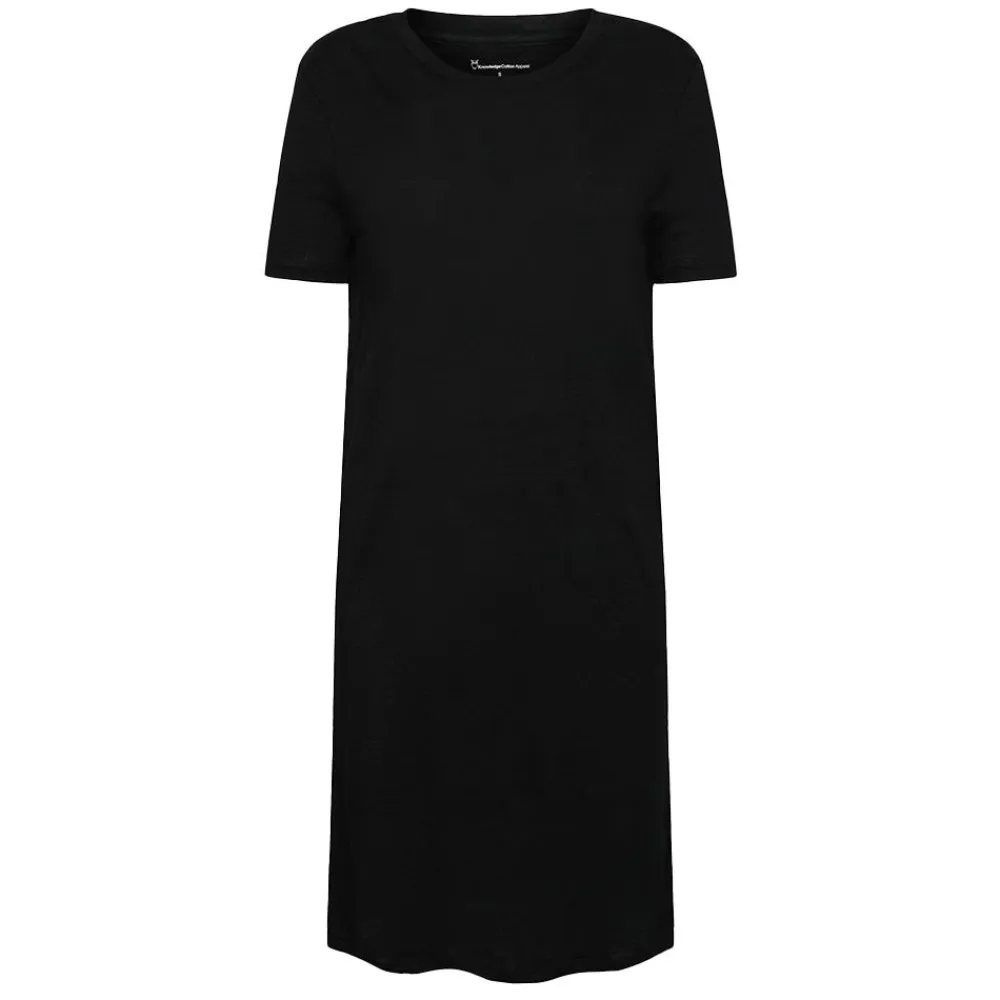 New Knowledge Cotton Linen Short Sleeved T-Shirt Dress Dam