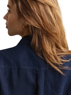 Allt Under Överdelar | GANT LINEN SHORT SLEEVE SHIRT DRESS DAM