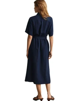Allt Under Överdelar | GANT LINEN SHORT SLEEVE SHIRT DRESS DAM
