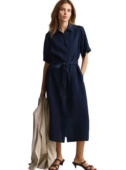 Hot GANT LINEN SHORT SLEEVE SHIRT DRESS DAM