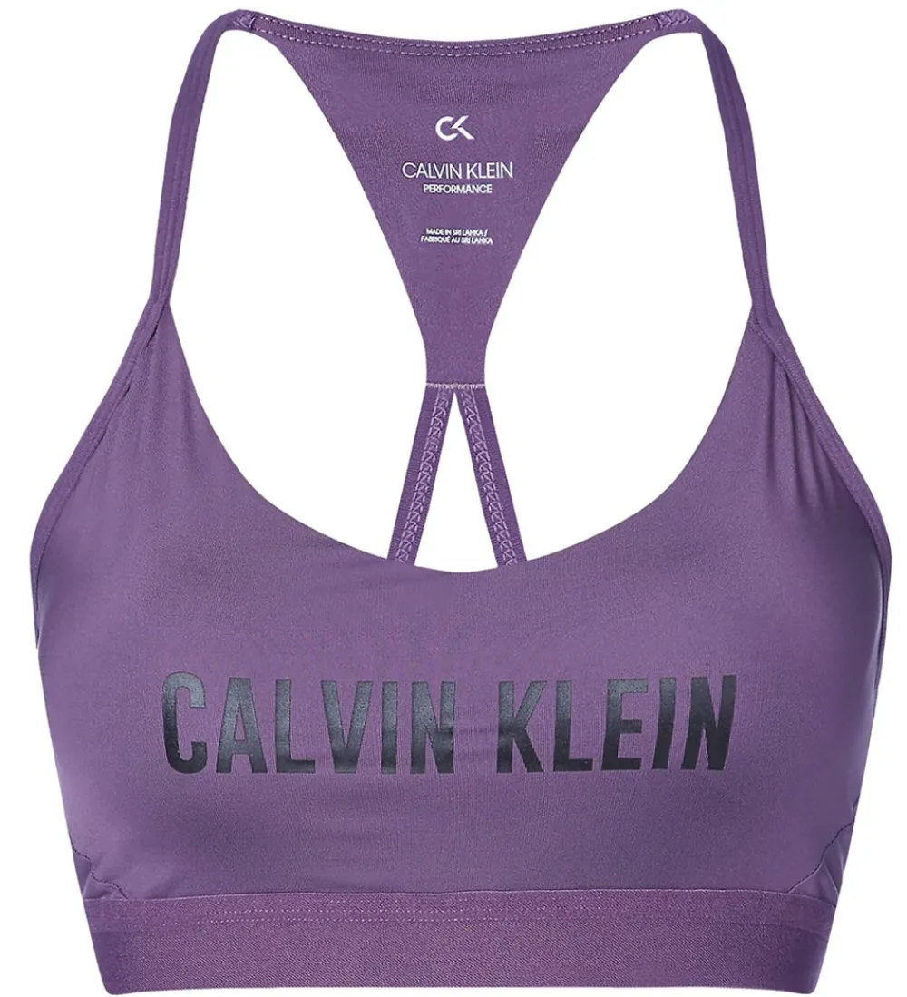 Best Calvin Klein Logo Low Impact Sports Bra Dam