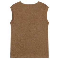 Knowledge Cotton Loose fold up linen t-shirt GOTS/Vegan Dam