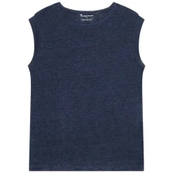 Outlet Knowledge Cotton Loose fold up linen t-shirt GOTS/Vegan Dam
