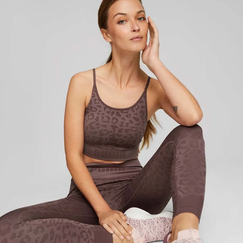 Hot Puma Low Impact FormKnit Seamless Long Training Bra Dam