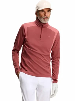 Clearance J.Lindeberg Lukas Quarter Zip Mid Layer Herr