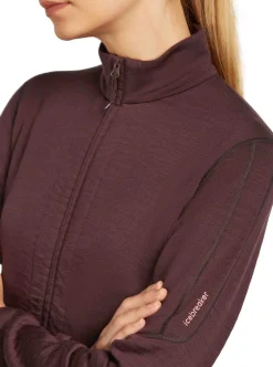Clearance Icebreaker Merino 400 RealFleece Descender Lonfsleeve Zip dam