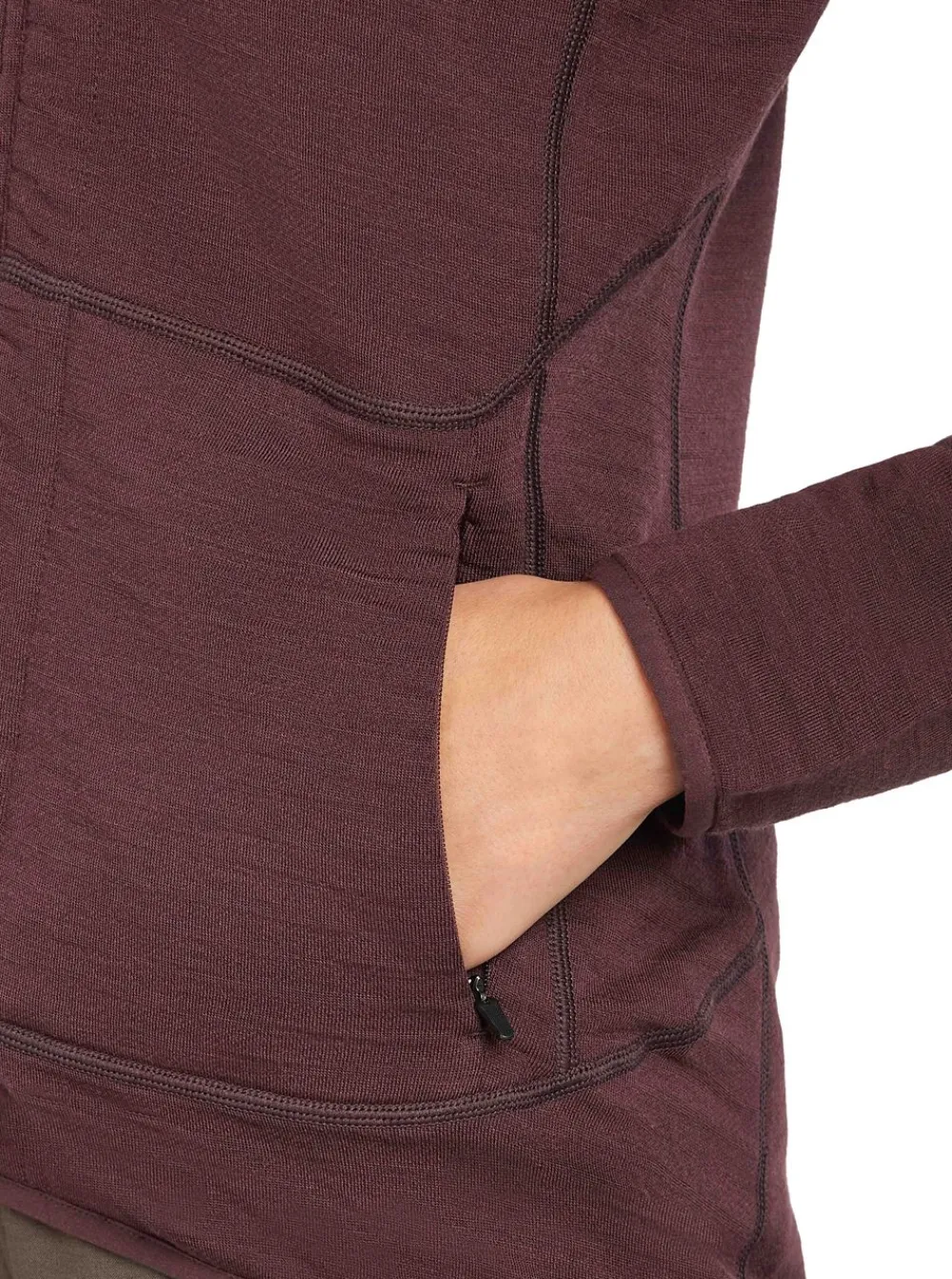 Clearance Icebreaker Merino 400 RealFleece Descender Lonfsleeve Zip dam