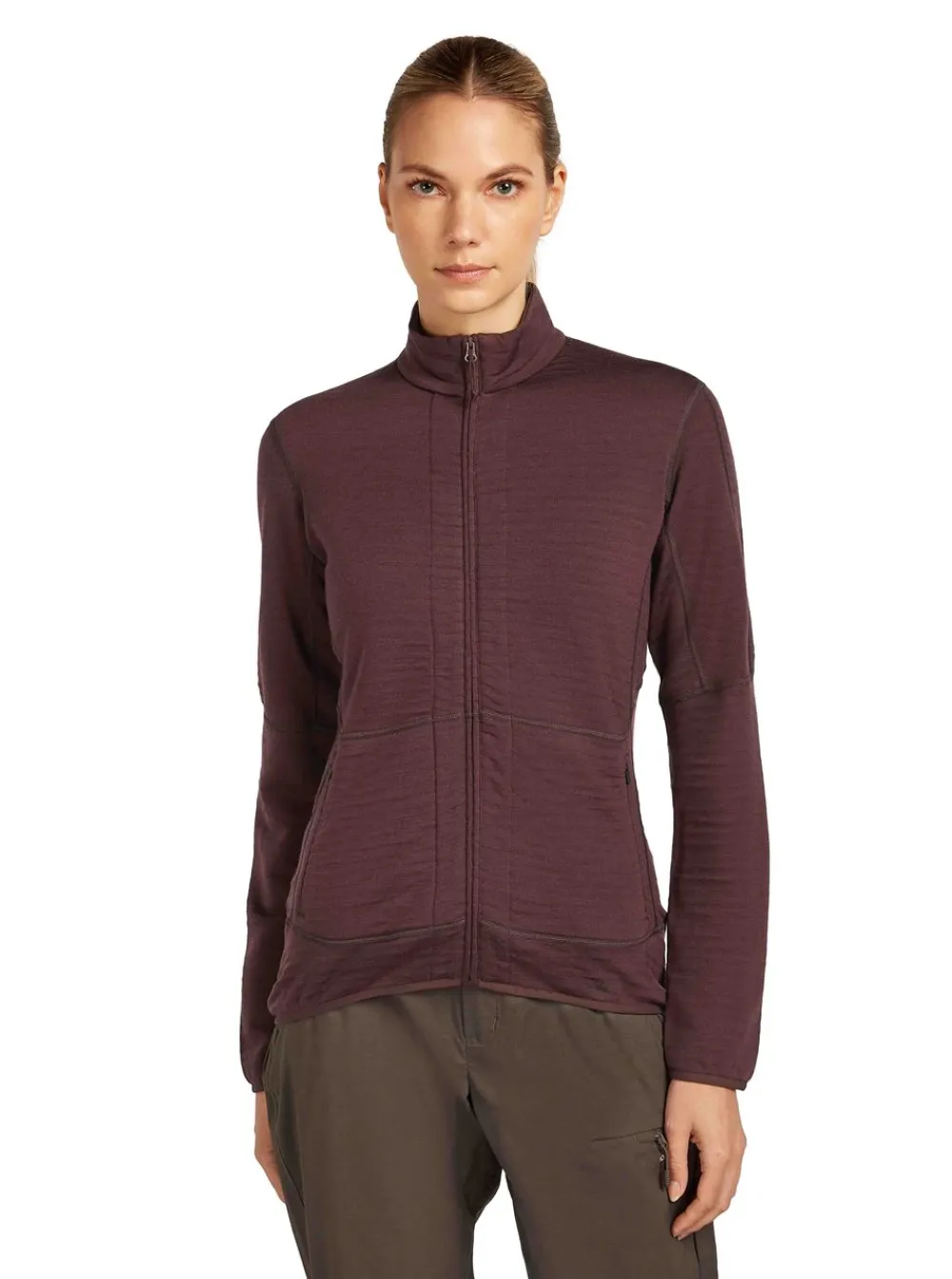 Clearance Icebreaker Merino 400 RealFleece Descender Lonfsleeve Zip dam