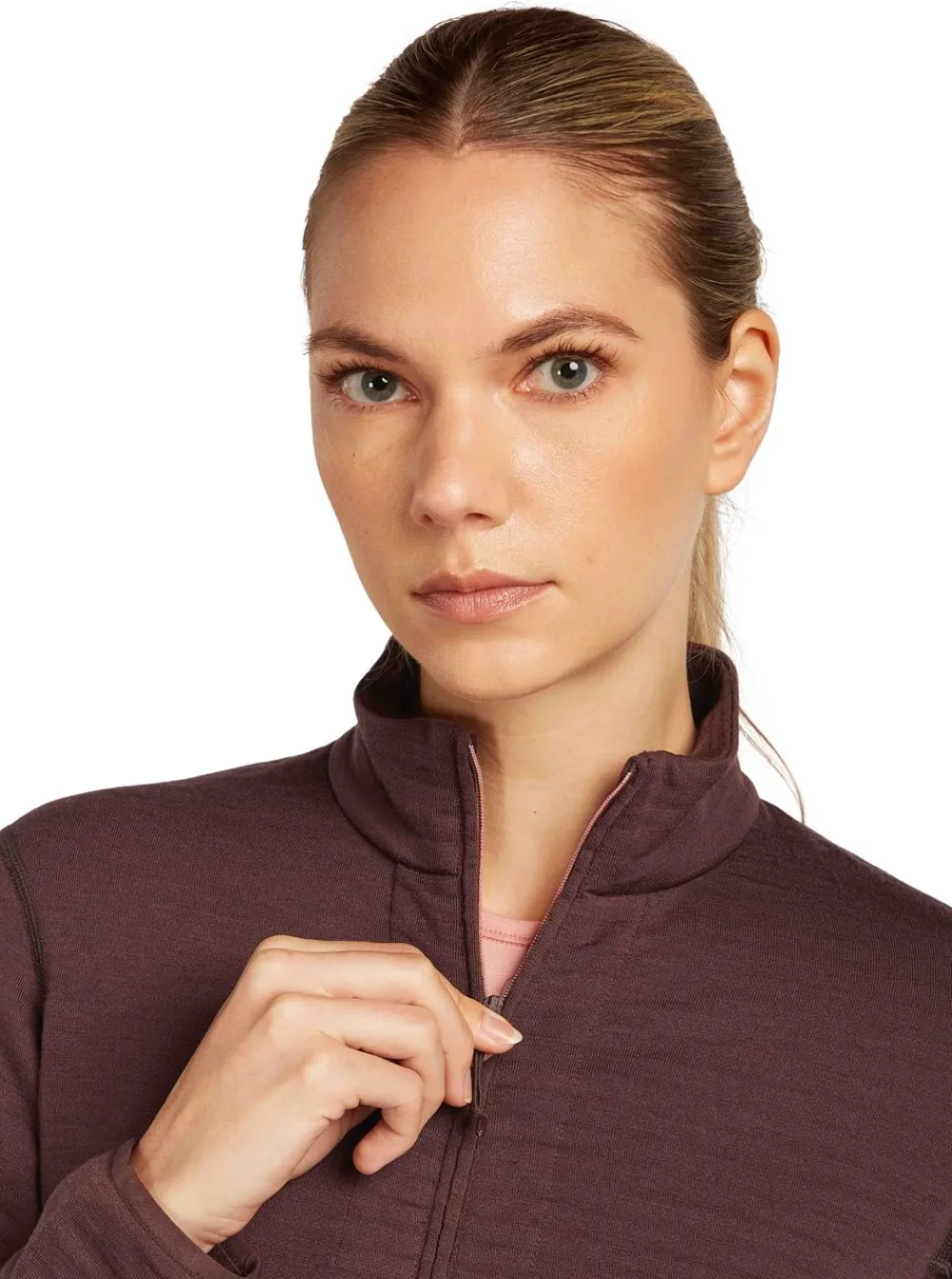 Clearance Icebreaker Merino 400 RealFleece Descender Lonfsleeve Zip dam