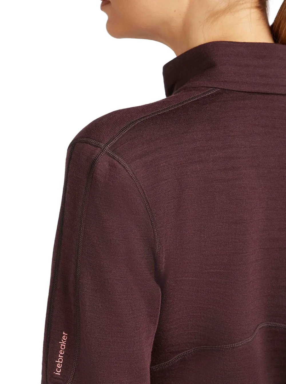 Clearance Icebreaker Merino 400 RealFleece Descender Lonfsleeve Zip dam