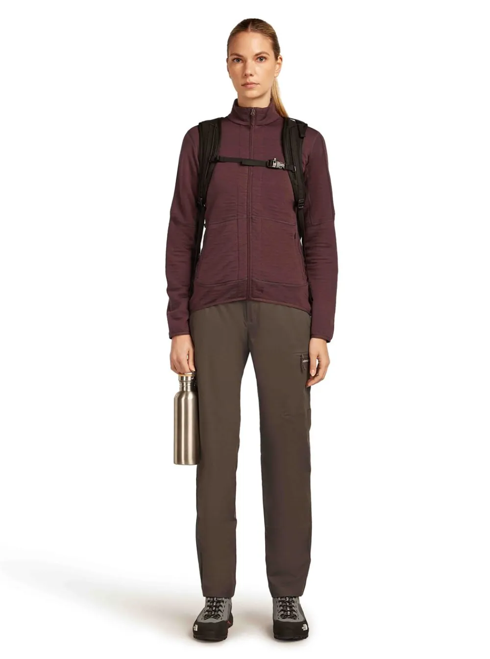 Clearance Icebreaker Merino 400 RealFleece Descender Lonfsleeve Zip dam