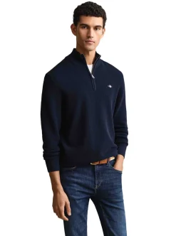 Sale GANT MICRO TEXTURED COTTON HALF ZIP HERR