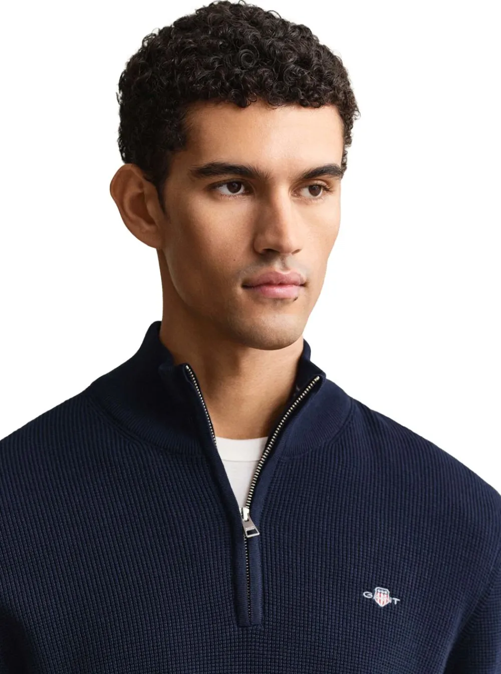 Sale GANT MICRO TEXTURED COTTON HALF ZIP HERR
