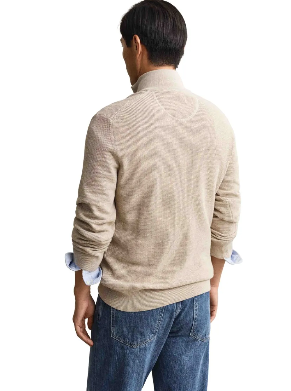 Tröjor|Allt Under Överdelar | GANT MICRO TEXTURED COTTON HAF ZIP HERR