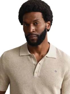Pikétröjor|Allt Under Överdelar | GANT ICRO TEXTURED COTTON SS POO HERR