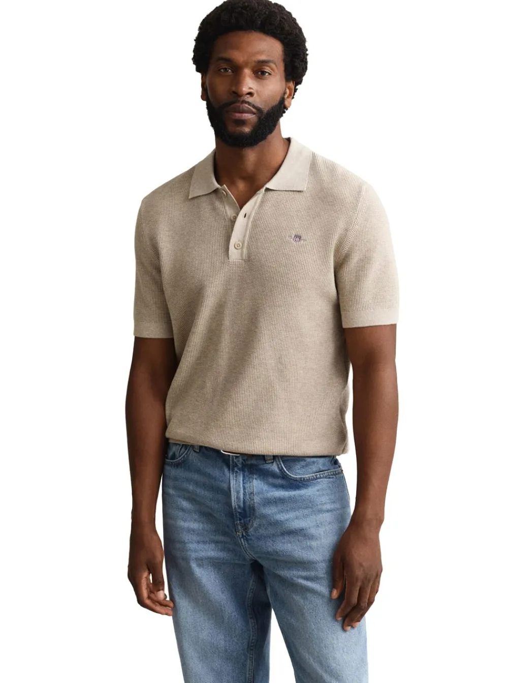 Pikétröjor|Allt Under Överdelar | GANT ICRO TEXTURED COTTON SS POO HERR
