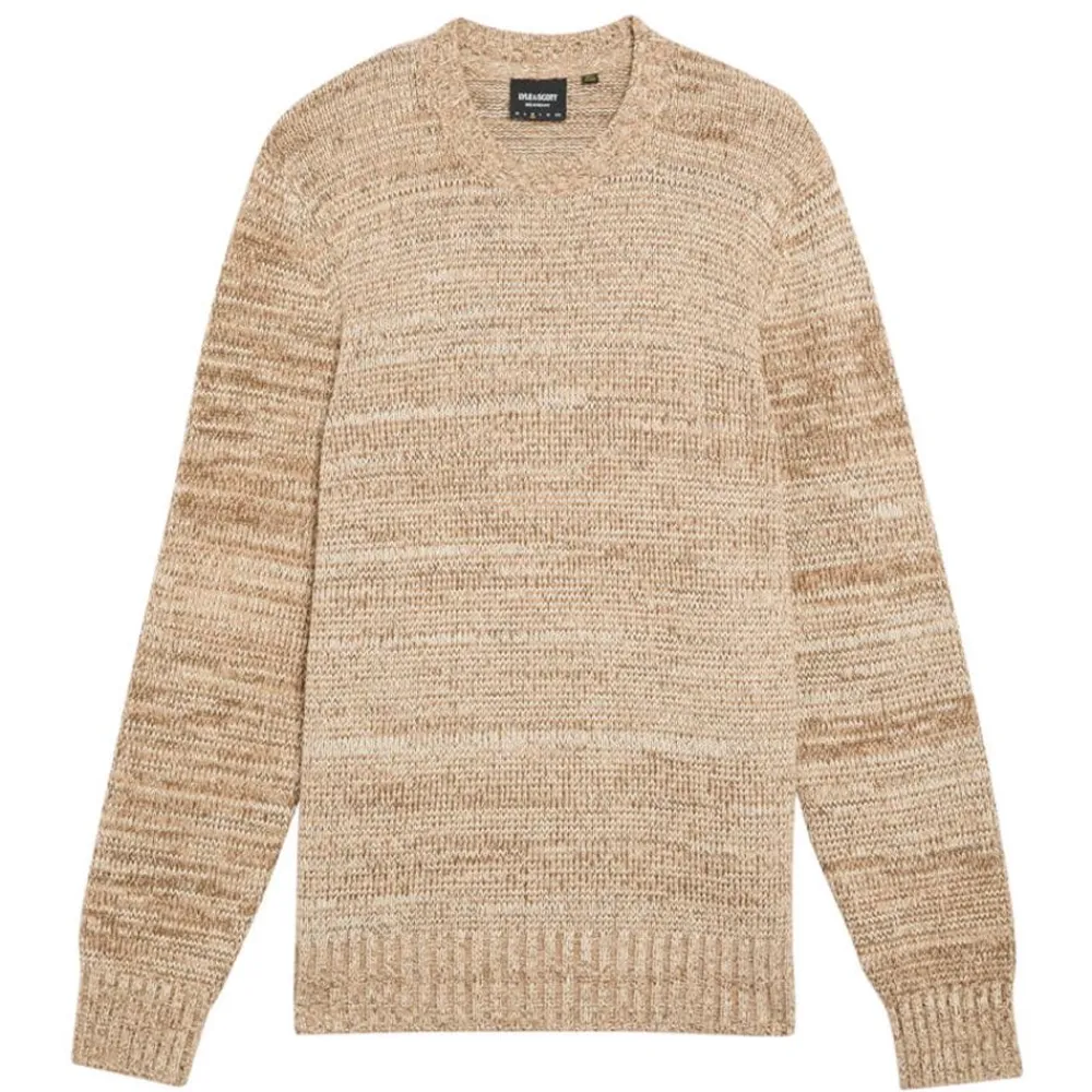 Best Lyle & Scott Multi Marl Crew Neck Jumper Herr