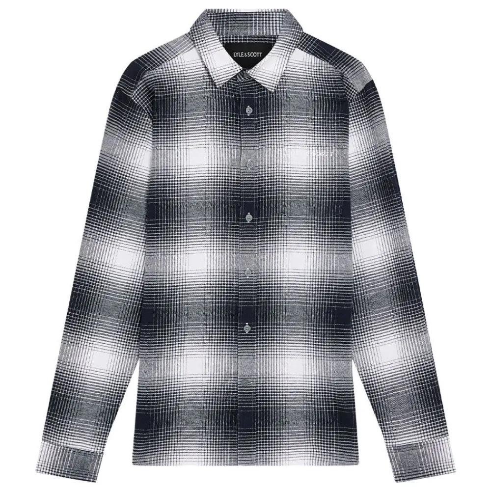 Online Lyle & Scott Ombre Check Flannel Shirt herr