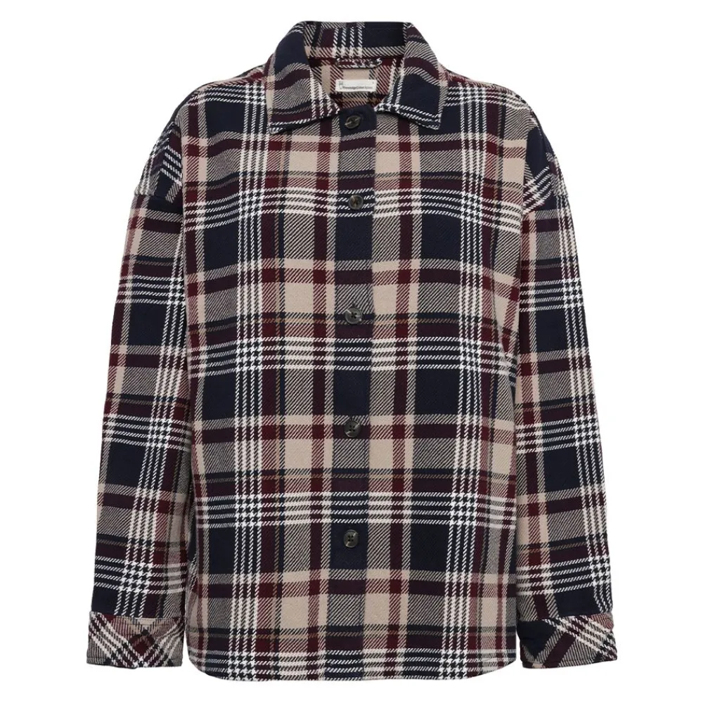 New Knowledge Cotton Organic Cotton Checked Flannel Overshirt GOTS dam