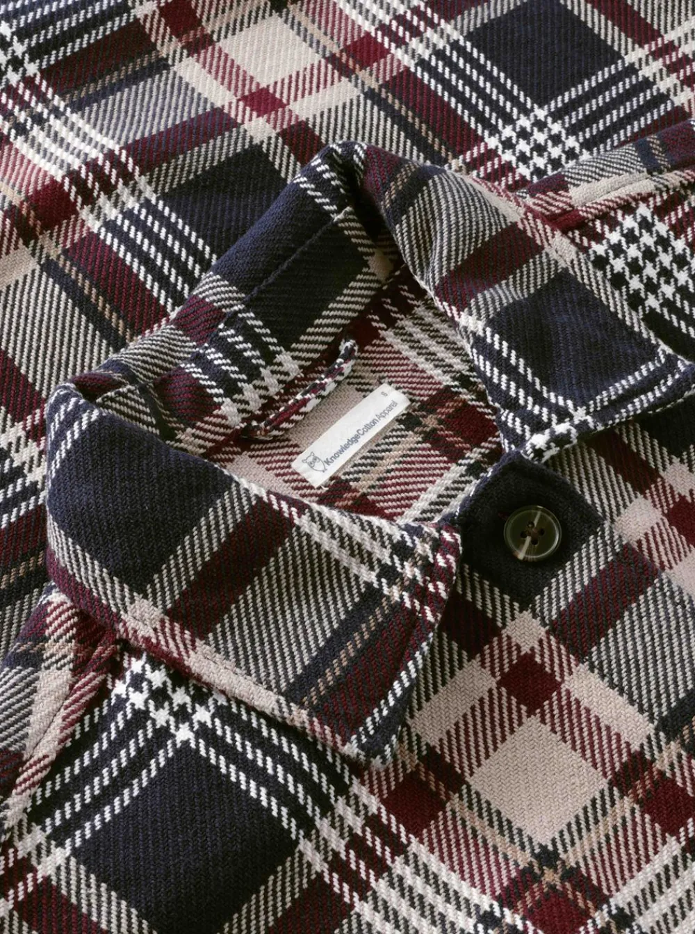 New Knowledge Cotton Organic Cotton Checked Flannel Overshirt GOTS dam