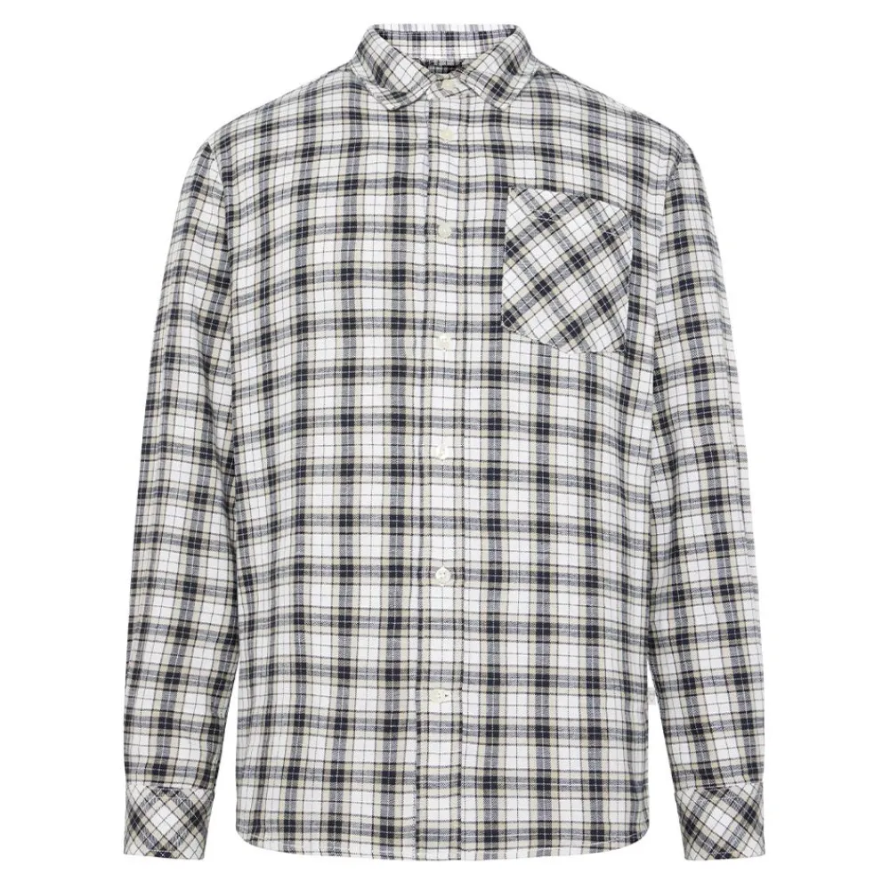 Online Knowledge Cotton Organic Cotton Checked Flannel Shirt GOTS