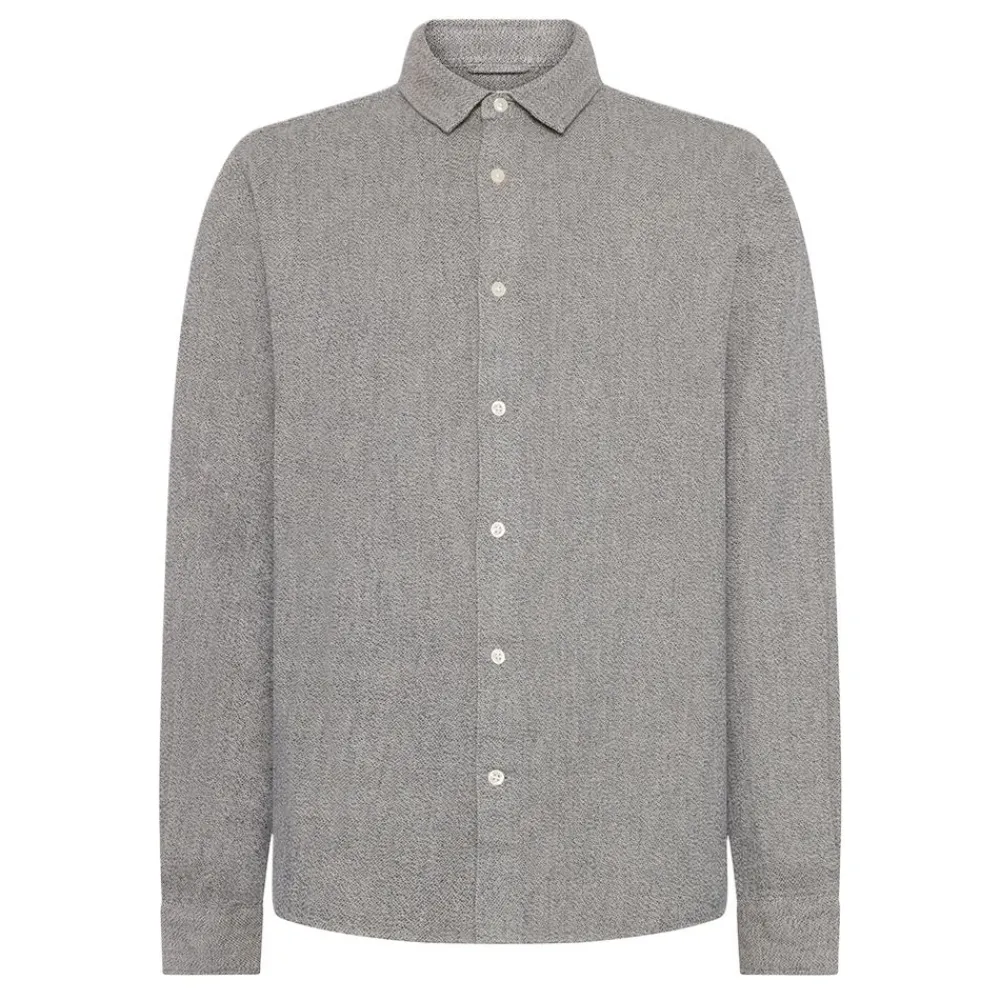 New Knowledge Cotton Organic Cotton Mélange Shirt GOTS herr