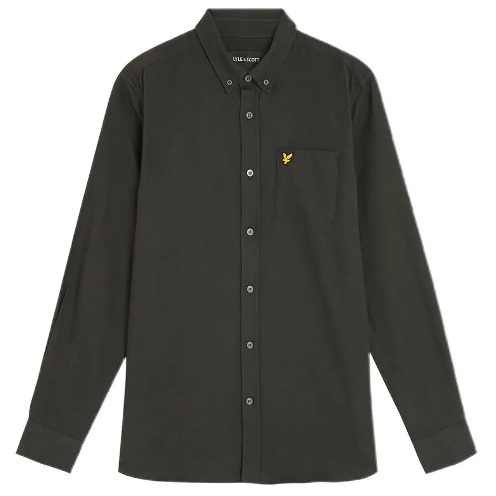 Sale Lyle & Scott Plain Flannel Shirt herr