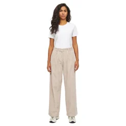 Outlet Knowledge Cotton Posey Wide High-Rise Irregular Corduroy Pants Dam