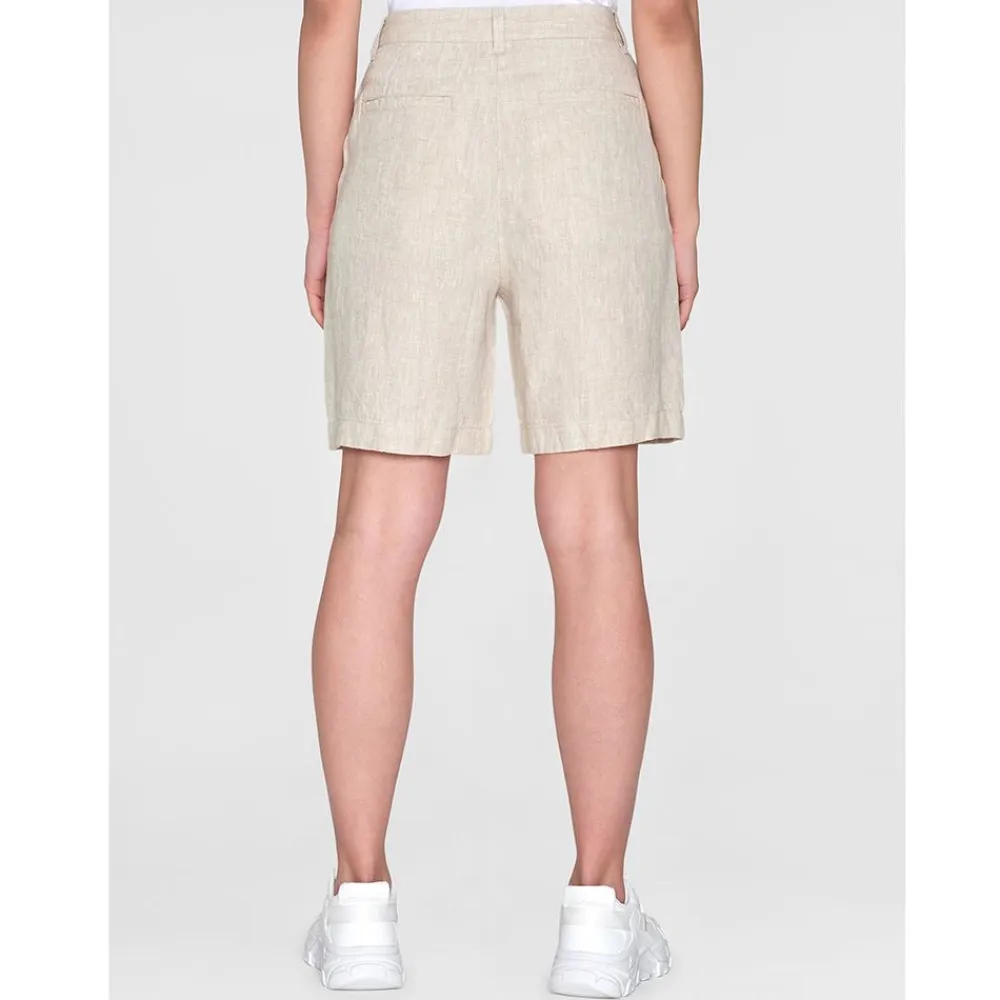 Allt Under Nederdelar|Shorts | Knowledge Cotton Poey Wide High-Rie inen hort Da
