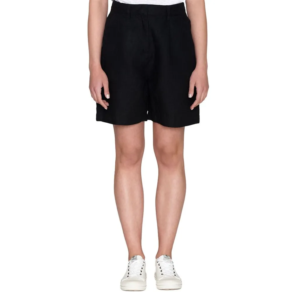 Allt Under Linnekläder|Linneshorts | Knowledge Cotton Poey Wide High-Rie inen hort Da