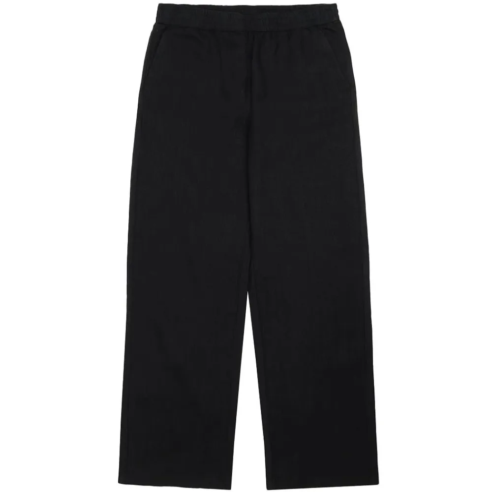 Outlet Knowledge Cotton Posey Wide Mid-Rise Linen Pants Dam