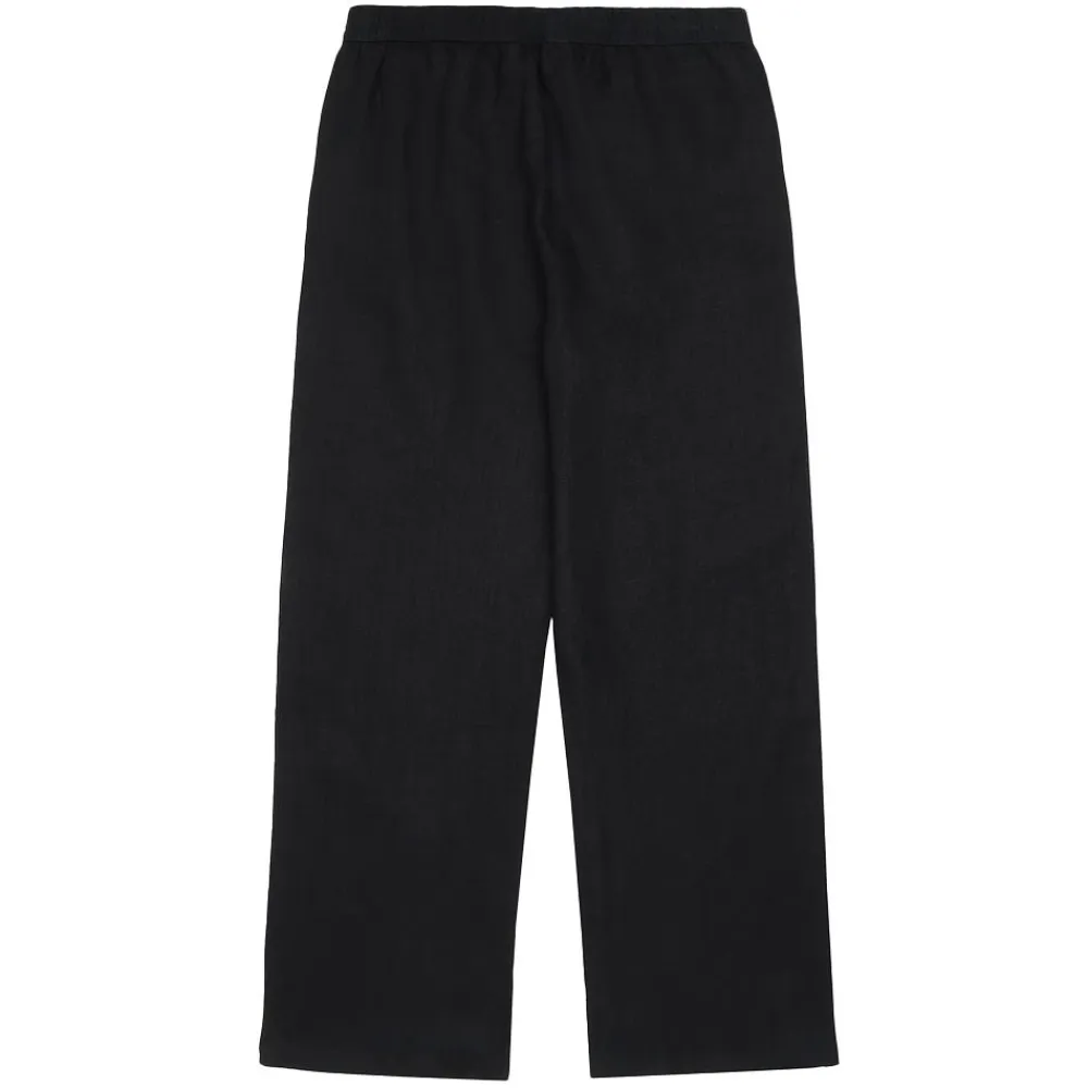 Outlet Knowledge Cotton Posey Wide Mid-Rise Linen Pants Dam