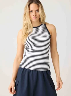 Allt Under Överdelar|T-Shirts & Linnen | Knowledge Cotton Racer rib top da