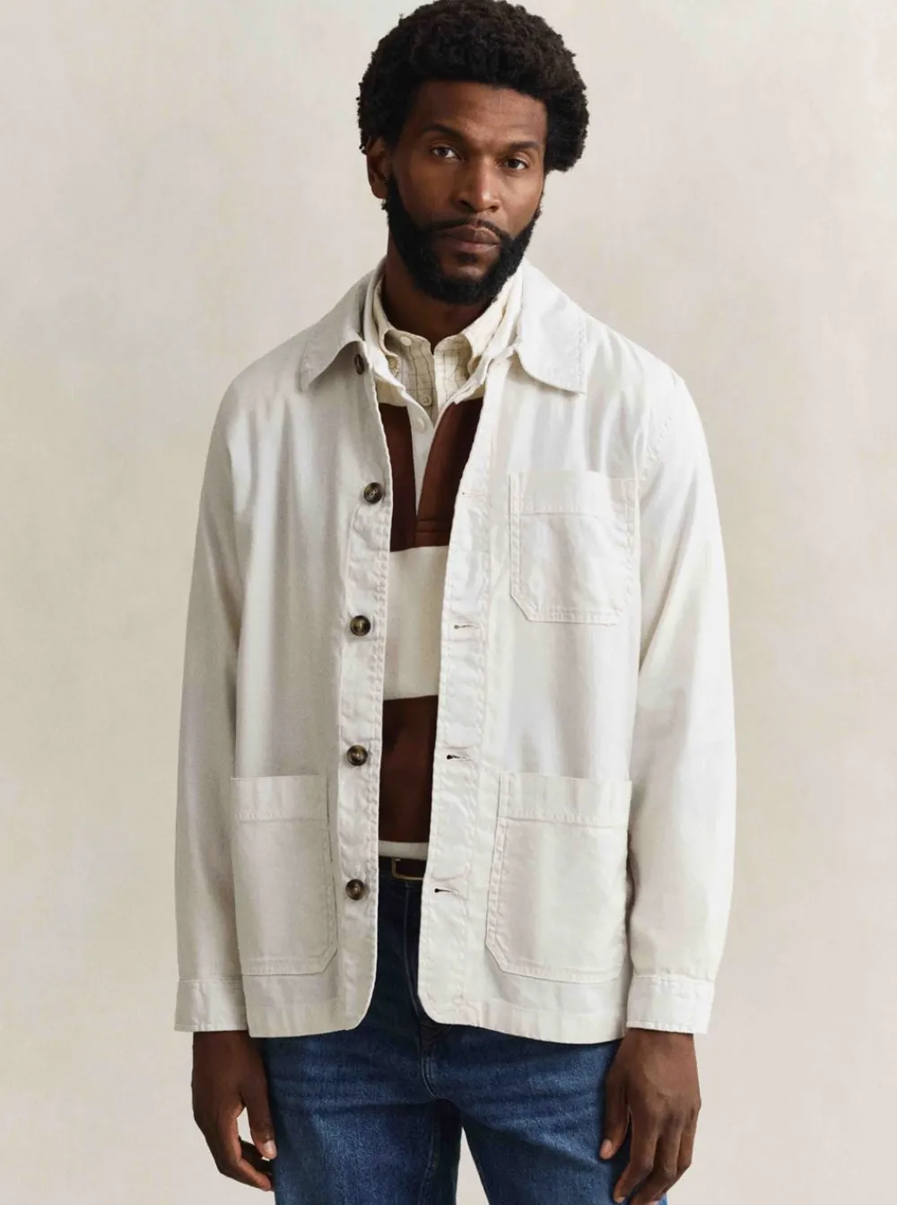 Discount GANT REG COTTON / LINEN OVERSHIRT HERR
