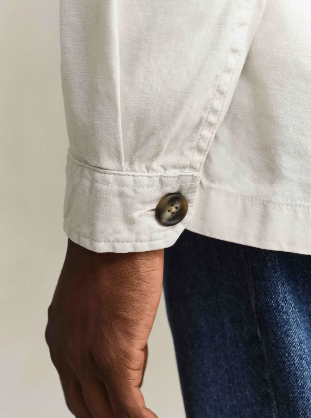 Discount GANT REG COTTON / LINEN OVERSHIRT HERR