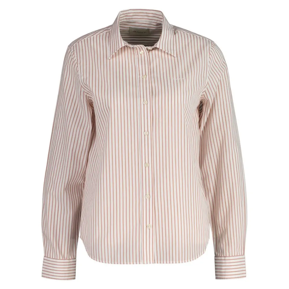 Allt Under Överdelar|Skjortor & Blusar | GANT Regular Classic Poplin Striped Shirt Dam